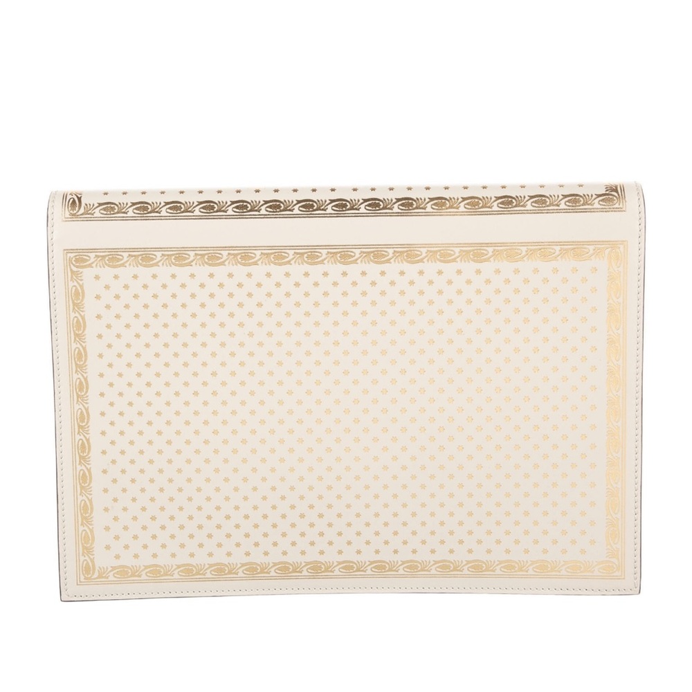 Gucci Leather Star Printed Calfskin GUCCY Clutch Portfolio Clutch Bag - Picture 4 of 17
